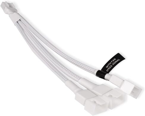 ألفاكول Y-Splitter 4-Pin إلى 3X 4-Pin PWM، 15 سم، أبيض in Kuwait