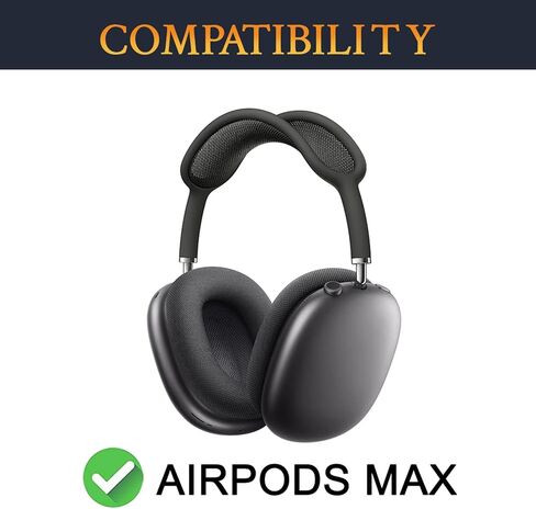 وسادة تخفيف الضغط على عصابة الرأس من SOULWIT لأجهزة AirPods Max، واقي غطاء حزام الرأس مريح وخفيف الوزن - أسود (الجيل الأول) in Kuwait