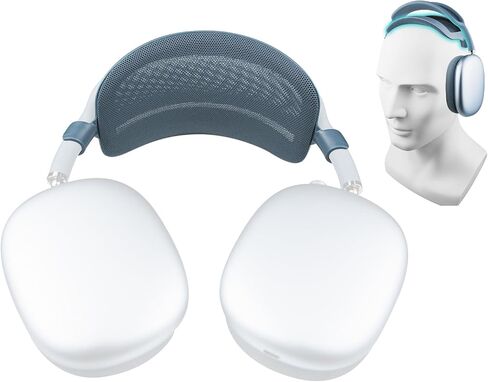 وسادة تخفيف الضغط على عصابة الرأس من SOULWIT لأجهزة AirPods Max، واقي غطاء حزام الرأس مريح وخفيف الوزن - أسود (الجيل الأول) in Kuwait