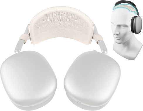 وسادة تخفيف الضغط على عصابة الرأس من SOULWIT لأجهزة AirPods Max، واقي غطاء حزام الرأس مريح وخفيف الوزن - أسود (الجيل الأول) in Kuwait