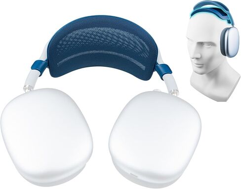 وسادة تخفيف الضغط على عصابة الرأس من SOULWIT لأجهزة AirPods Max، واقي غطاء حزام الرأس مريح وخفيف الوزن - أسود (الجيل الأول) in Kuwait