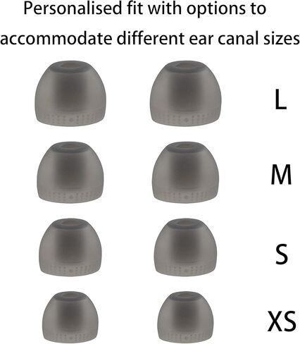 Replacement Silicone Ear Tips for Sony WF-C510 / WF-C500 / WF-C700N / WF-C710N Wireless Earbuds, 8 Pairs (XS/S/M/L) (Black) in Saudi Arabia
