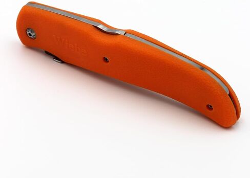 سكين صيد Wiebe Tala قابل للطي مع غمد و3 شفرات جراحية إضافية مقاس 4 بوصات - نظام شفرات حادة شريرة قابلة للاستبدال، مقبض برتقالي عالي الرؤية غير قابل للانزلاق، قفل - EDC، غزال، لعبة كبيرة، سكين صيد in Kuwait