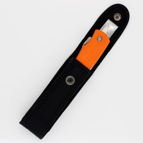 سكين صيد Wiebe Tala قابل للطي مع غمد و3 شفرات جراحية إضافية مقاس 4 بوصات - نظام شفرات حادة شريرة قابلة للاستبدال، مقبض برتقالي عالي الرؤية غير قابل للانزلاق، قفل - EDC، غزال، لعبة كبيرة، سكين صيد in Kuwait