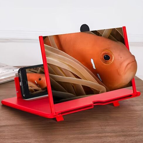 2026 Phone Screen Magnifier Stand, Foldable 3D HD Ultra Definition Screen Magnifier for Cell Phone Stand for Movies, Videos & Gaming, Supports All Smartphones in Saudi Arabia