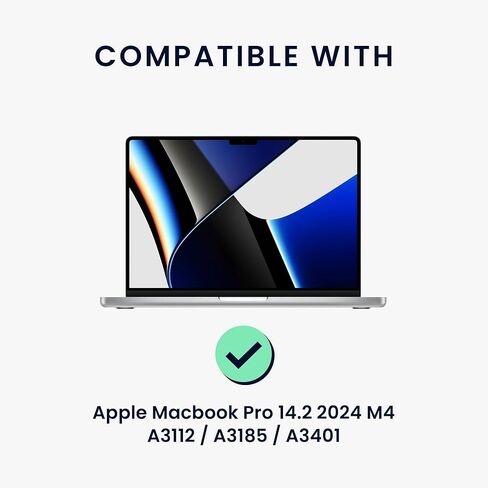 kwmobile Laptop Privacy Screen for Apple MacBook Pro 14.2 2024 M4 A3112 / A3185 / A3401 - Computer Privacy Screen Shield - Laptop Monitor Protector - Anti Glare and Blue Light Blocking in Saudi Arabia