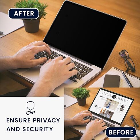 kwmobile Laptop Privacy Screen for Apple MacBook Pro 14.2 2024 M4 A3112 / A3185 / A3401 - Computer Privacy Screen Shield - Laptop Monitor Protector - Anti Glare and Blue Light Blocking in Saudi Arabia