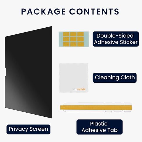 kwmobile Laptop Privacy Screen for Apple MacBook Pro 14.2 2024 M4 A3112 / A3185 / A3401 - Computer Privacy Screen Shield - Laptop Monitor Protector - Anti Glare and Blue Light Blocking in Saudi Arabia