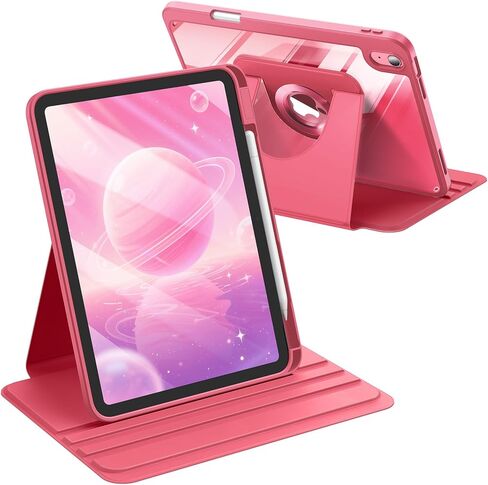Fintie 360 Degree Rotating Case for iPad (A16) 11th Generation 11 Inch (2025), iPad 10th Generation 10.9 Inch (2022) - Swiveling Protective Stand Clear Back Cover with Pencil Holder, Navy Blue in Saudi Arabia