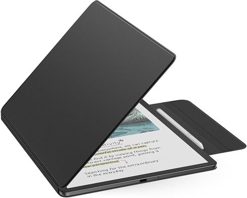 MoKo Case for All-New 11" Kindle Scribe 2025(3rd Generation) & Kindle Scribe Colorsoft 2025(1st Generation) - Slim Folio Premium PU Leather Magnetic Cover with Pen Clasp & Auto Sleep Wake, Black in Saudi Arabia