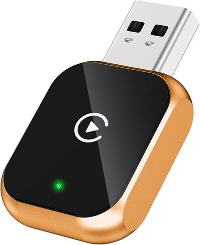 محول Carplay لاسلكي صغير لهاتف iPhone - محول Carplay اللاسلكي Car Play Dongle Bluetooth، متوافق مع iPhone iOS 10+، برتقالي in Kuwait