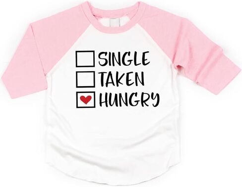 Bump and Beyond Designs Single Taken Hungry Cute Kids Valentine's Shirt in Saudi Arabia