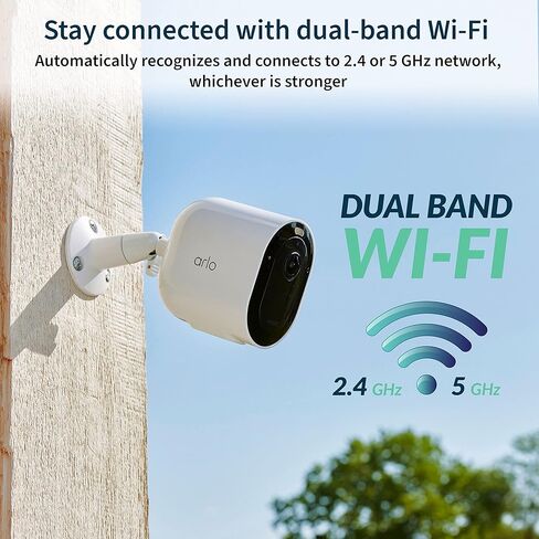 كاميرا مراقبة Arlo Pro 5S Spotlight بدقة 2K HDR | خارجي | لاسلكي | اتصال Wi-Fi ثنائي النطاق بأقوى شبكة | تكبير 12X، صوت ثنائي الاتجاه، صفارة إنذار، رؤية ليلية ملونة، بث مباشر باللون الأبيض in Kuwait