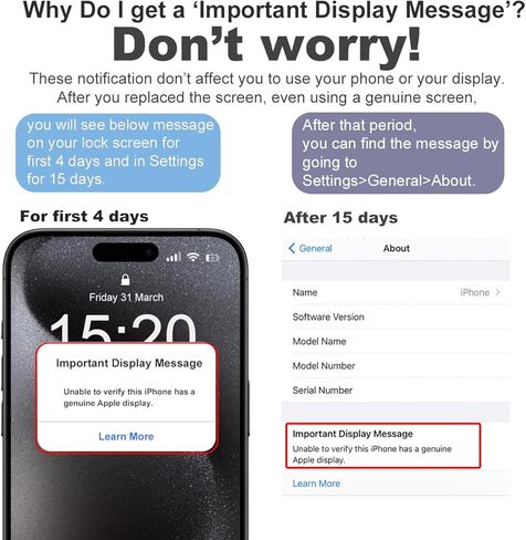 لشاشة iPhone 15 Pro LCD بديلة 6.1 بوصة FHD COF LCD عرض 120 هرتز تعزيز 3D Touch IPS محول الأرقام مجموعة كاملة مع مجموعات أدوات الإصلاح، استبدال الشاشة (لـ A2848، A3101، A3102، A3104) in Saudi Arabia