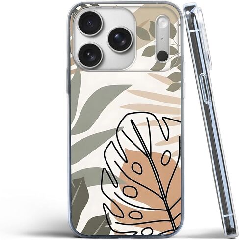 Compatible for iPhone 17 Pro Case, Aesthetic Retro 70s Orange Swirl Vintage Vibe Color Waves Art TPU Charm for Soft Protection Clear Case in Saudi Arabia
