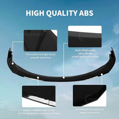 Archaic Front Bumper Lip Spoiler Compatible for 2020-2025 Toyota Corolla 4 Door Sedan [SE/XSE/Nightshade],Splitter Under Chin Spoiler Body Kit Corolla Accessories（NOT Fit LE Or XLE Model.） in Saudi Arabia