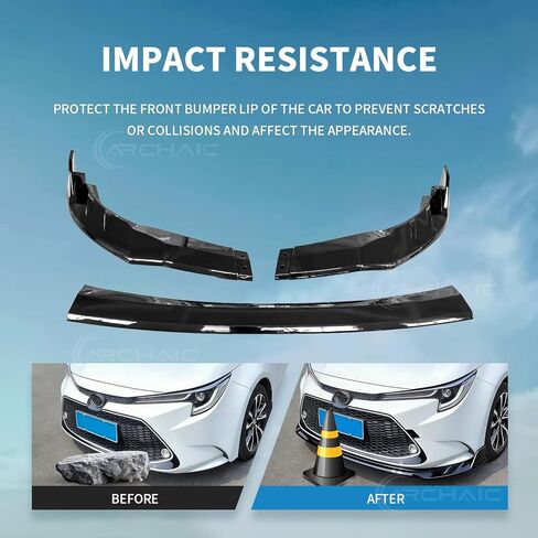 Archaic Front Bumper Lip Spoiler Compatible for 2020-2025 Toyota Corolla 4 Door Sedan [SE/XSE/Nightshade],Splitter Under Chin Spoiler Body Kit Corolla Accessories（NOT Fit LE Or XLE Model.） in Saudi Arabia