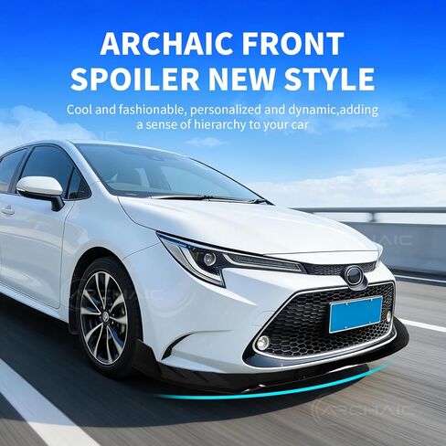 Archaic Front Bumper Lip Spoiler Compatible for 2020-2025 Toyota Corolla 4 Door Sedan [SE/XSE/Nightshade],Splitter Under Chin Spoiler Body Kit Corolla Accessories（NOT Fit LE Or XLE Model.） in Saudi Arabia