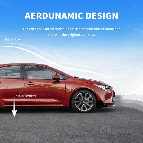 Archaic Front Bumper Lip Spoiler Compatible for 2020-2025 Toyota Corolla 4 Door Sedan [SE/XSE/Nightshade],Splitter Under Chin Spoiler Body Kit Corolla Accessories（NOT Fit LE Or XLE Model.） in Saudi Arabia