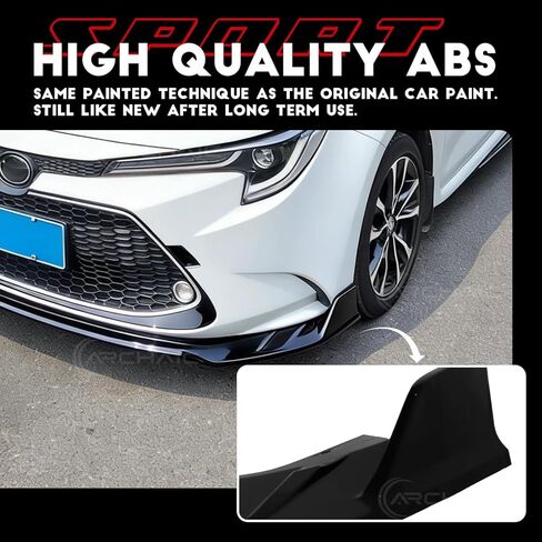 Archaic Front Bumper Lip Spoiler Compatible for 2020-2025 Toyota Corolla 4 Door Sedan [SE/XSE/Nightshade],Splitter Under Chin Spoiler Body Kit Corolla Accessories（NOT Fit LE Or XLE Model.） in Saudi Arabia