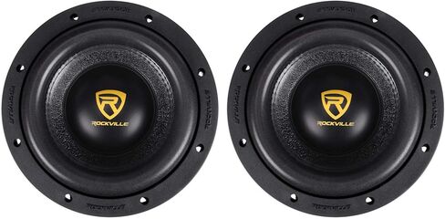 Rockville W8K9D2 2000W Peak and RMS 500W 8-in Car Audio Subwoofers Dual 2-Ohm، CEA Compliant، لأنظمة جهير المركبات، قطعتان in Kuwait