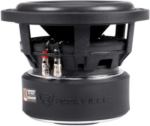 Rockville W8K9D2 2000W Peak and RMS 500W 8-in Car Audio Subwoofers Dual 2-Ohm، CEA Compliant، لأنظمة جهير المركبات، قطعتان in Kuwait