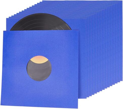 BENECREAT 16Pcs Brown Kraft Paper Vinyl Record Sleeves, 12 Inch Album Jackets with Inner Sleeves for Album Vinyl Records Collections Storage Decorations (110GSM) in Saudi Arabia
