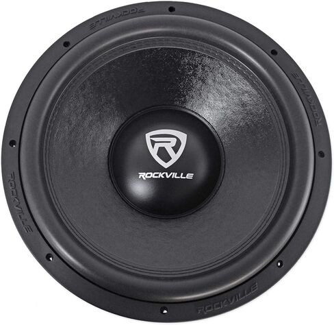 Rockville W15K6D2 V2 15 in 4000-Watt Peak/1000-Watt RMS Dual 2-Ohm Car Subwoofer, Fiber Reinforced Cone, Double Stacked Magnet, for Car Audio Systems, 2-Piece in Kuwait