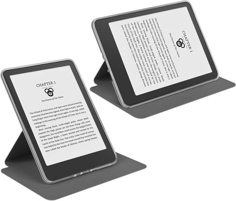 360 Degree Rotating Case for 6" Kindle Paperwhite (10th Generation-2018 Release), Detachable Magnetic Design Protective Adjustable Stand Cover Clear Back with Auto Sleep/Wake, Black in Saudi Arabia
