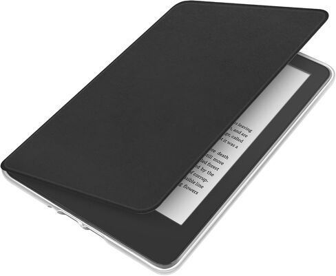 360 Degree Rotating Case for 6" Kindle Paperwhite (10th Generation-2018 Release), Detachable Magnetic Design Protective Adjustable Stand Cover Clear Back with Auto Sleep/Wake, Black in Saudi Arabia