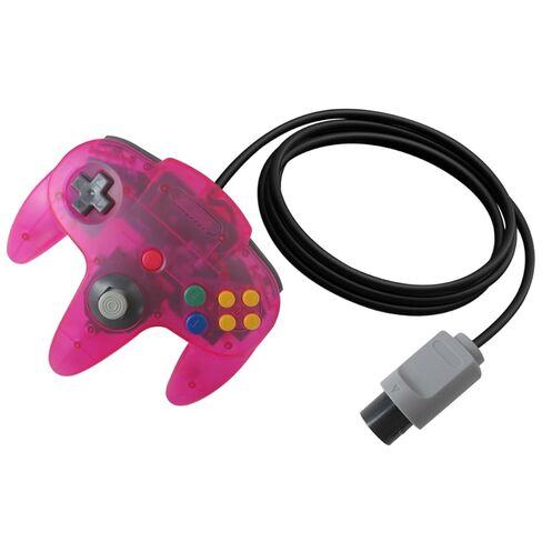 USonline911 2026 جديد 2 حزمة N64 السلكية الكلاسيكية N64 وحدة تحكم غمبد عصا التحكم عن بعد لنظام N64 (الأزرق والأحمر) in Kuwait