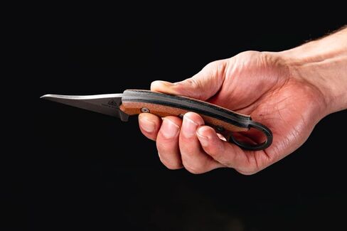 سكاكين البوكر ذات نصل كامل ثابت - غمد كيديكس أسود مع حلقة بيتا (قماش أسمر/قماش أسود ميكارتا) in Saudi Arabia