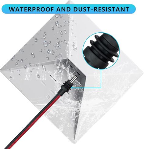 كابل أسلاك التوصيل الكهربائية DC5521 لـ Starlink Mini - 14AWG DC 5.5 مم × 2.1 مم قابس ذكر إلى سلك عاري سلك إصلاح مصدر الطاقة مفتوح النهاية، ملحقات كابل تمديد مقاوم للماء 3.3FT (1) in Kuwait