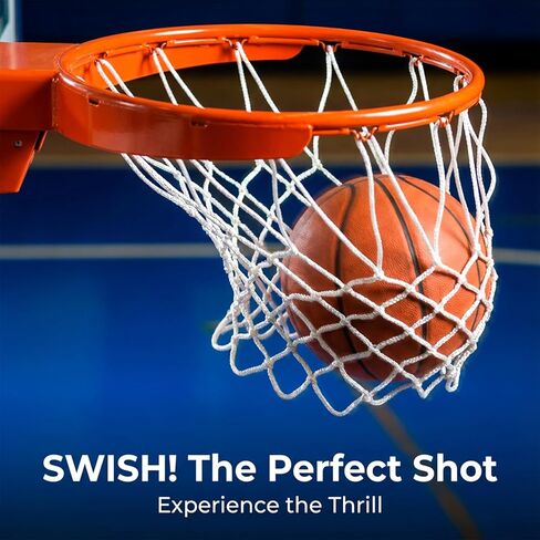 PSLER Basketball net Outdoor, Basketball Hoop net White Standard Basketball net Measures 22 inches and has 12 Loops, suitables for Indoor and Outdoor Professional Competition. in Saudi Arabia