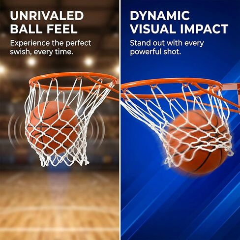 PSLER Basketball net Outdoor, Basketball Hoop net White Standard Basketball net Measures 22 inches and has 12 Loops, suitables for Indoor and Outdoor Professional Competition. in Saudi Arabia