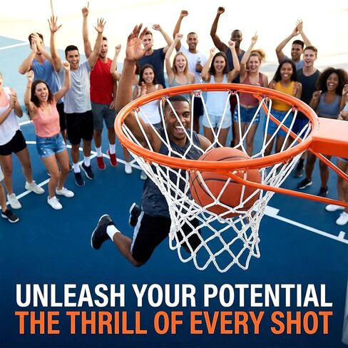 PSLER Basketball net Outdoor, Basketball Hoop net White Standard Basketball net Measures 22 inches and has 12 Loops, suitables for Indoor and Outdoor Professional Competition. in Saudi Arabia