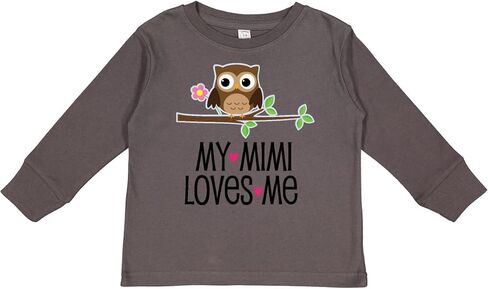 تي شيرت Inktastic My Mimi Loves Me للفتيات الصغار بأكمام طويلة in Kuwait