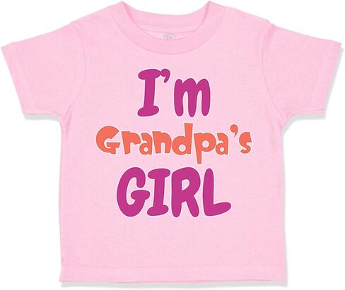 Toddler T-Shirt Grandma Grandmother I'm Grandpa's Girl Grandmother Grandma Cotton Impressive Grandma Grandmother Boy & Girl Clothes Baby Funny Tee Soft Pink Design Only 18 Months in Saudi Arabia