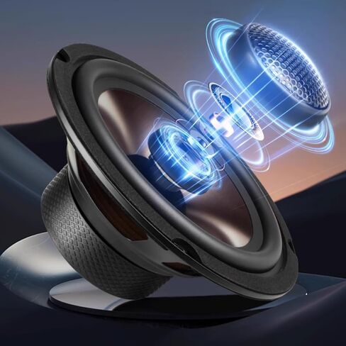 6.5Inch Two Way Coaxial Car Sound Speaker, Aluminum Cone,220Watt, 4Ohm, 45-22KHz, Full Range, High-Efficiency Speaker, Set of 2 in Saudi Arabia