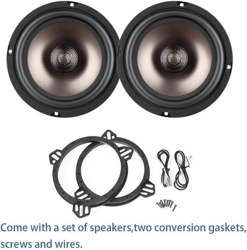 6.5Inch Two Way Coaxial Car Sound Speaker, Aluminum Cone,220Watt, 4Ohm, 45-22KHz, Full Range, High-Efficiency Speaker, Set of 2 in Saudi Arabia
