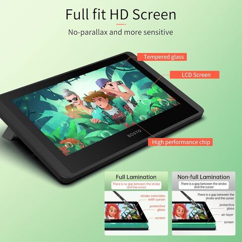 LCD Graphics Drawing Tablet Monitor 11.6inch HD Screen Vivid Color Digital Drawing Pad Pressure Sentitive Pen for Writing, Design in Saudi Arabia