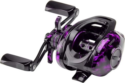HAUT TON Baitcasting Fishing Reels,Snow Demon Beginner's Edition,Baitcaster Reel,17.64 Lbs Max Drag,7.2:1 Gear Ratio 4+1BB,Carbon Fiber Frame in Saudi Arabia