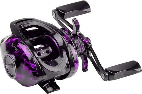 HAUT TON Baitcasting Fishing Reels,Snow Demon Beginner's Edition,Baitcaster Reel,17.64 Lbs Max Drag,7.2:1 Gear Ratio 4+1BB,Carbon Fiber Frame in Saudi Arabia