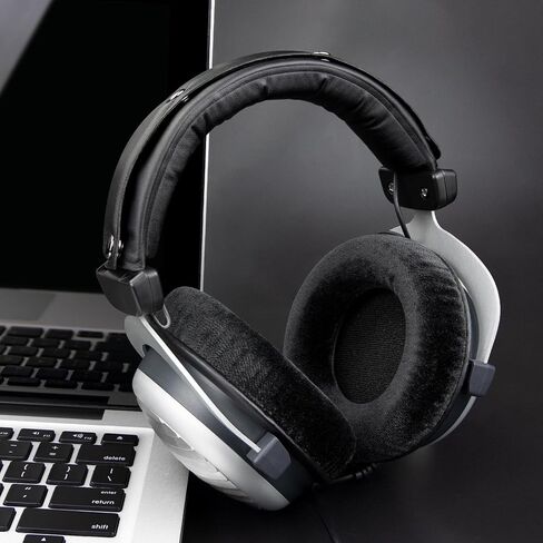 SOULWIT Velour Replacement Earpads for Beyerdynamic DT 770/DT770 PRO/DT511/DT801/DT831/DT901/HS300/MMX300/Custom One PRO Plus/Custom Studio, Ear Pads Cushions with High Density Foam - Black in Saudi Arabia