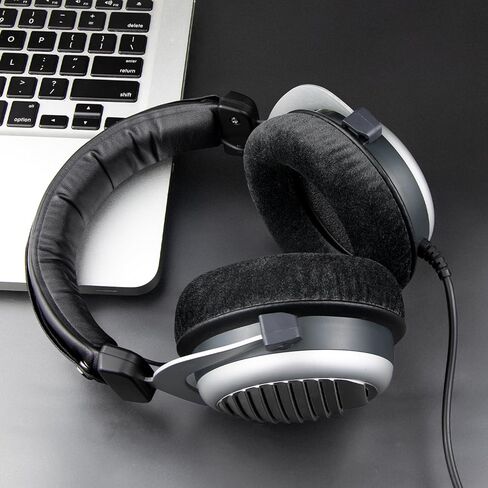 SOULWIT Velour Replacement Earpads for Beyerdynamic DT 770/DT770 PRO/DT511/DT801/DT831/DT901/HS300/MMX300/Custom One PRO Plus/Custom Studio, Ear Pads Cushions with High Density Foam - Black in Saudi Arabia