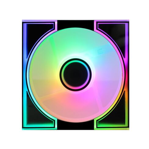 darkFlash DM8 3-Pack 120mm PC Case Fan, Infinity Mirror Case Fans, PWM ARGB Sync, 1600RPM High Airflow 56CFM, Low Noise 32.5dBA, Computer Case Cooler Fan (Black, Reverse) in Saudi Arabia