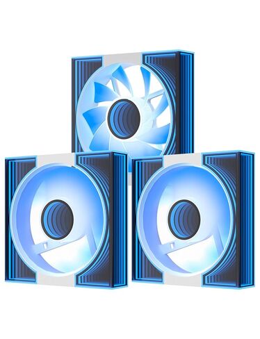darkFlash DM8 3-Pack 120mm PC Case Fan, Infinity Mirror Case Fans, PWM ARGB Sync, 1600RPM High Airflow 56CFM, Low Noise 32.5dBA, Computer Case Cooler Fan (Black, Reverse) in Saudi Arabia