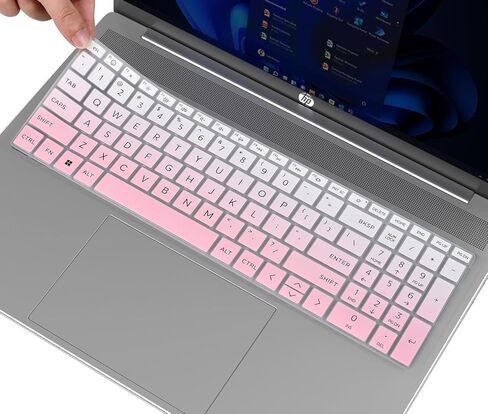 غطاء لوحة المفاتيح لجهاز HP OmniBook 5 AI 16 بوصة 16-ag 16-af 16-ba 16-bc 16z-ag100 16z-bc100 Series Laptop 16-ag1075cl 16-af1037nr 16-bc1047nr Skin، وردي متدرج (ليس لـ OmniBook 5 16-fb 14-he) سلسلة 14 إطارًا) in Kuwait