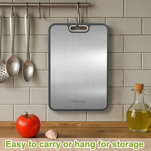 100% Pure Titanium Cutting Board, 2 in 1 Titanium Cutting Boards for Kitchen, Dishwasher Safe Cuttings Boards Double Sided with Juice Groove, Non-slip Wheat Straw PP Chopping Board, 15.2"×10.4" in Saudi Arabia