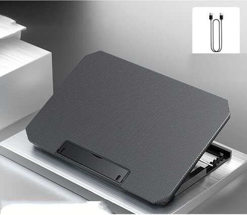 وسادة تبريد للكمبيوتر المحمول للألعاب مع 2 مروحة ومنفذ USB للأجهزة اللوحية وقاعدة تبريد لأجهزة الكمبيوتر المحمول وحامل قابل للتعديل وقاعدة تبريد ومروحة in Kuwait